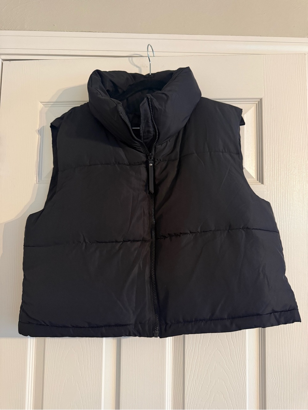Vero Moda Black Puffer Vest with High Collar